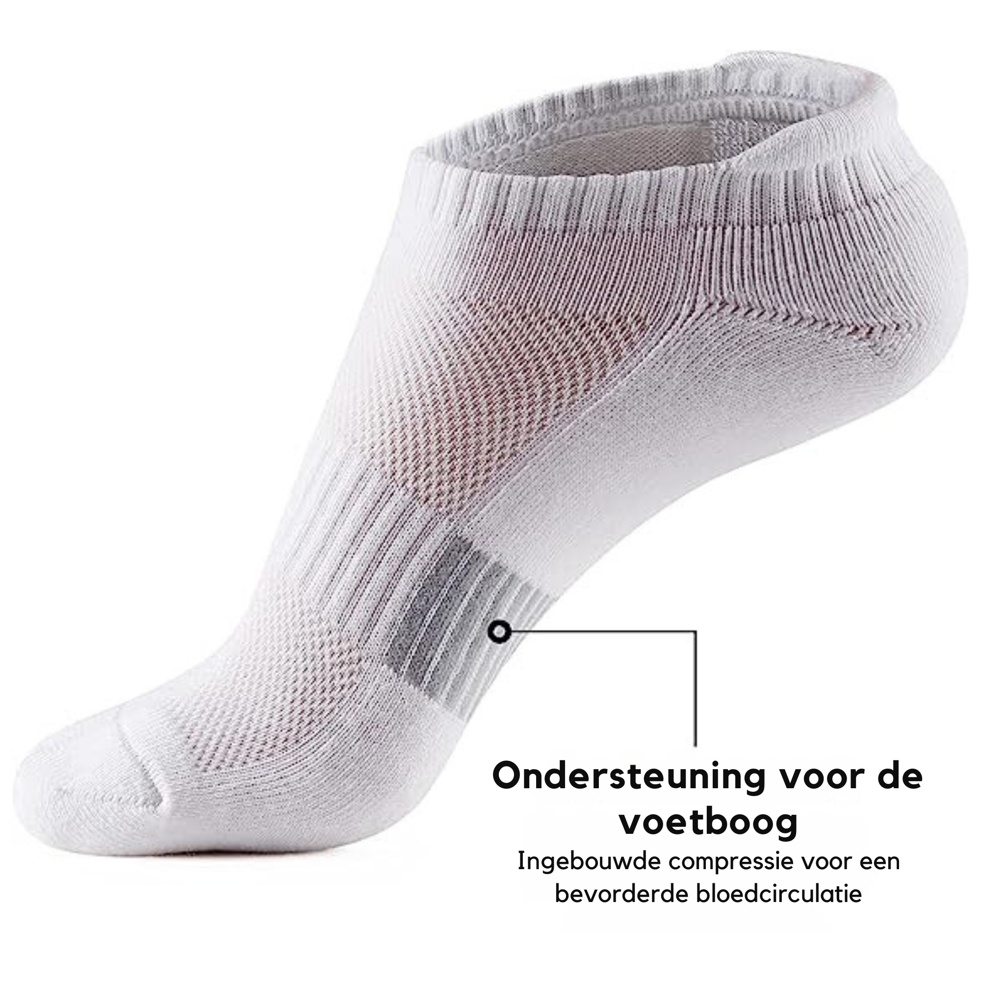 Enkelsokken 5-Pack | Sneakersokken 5x Wit