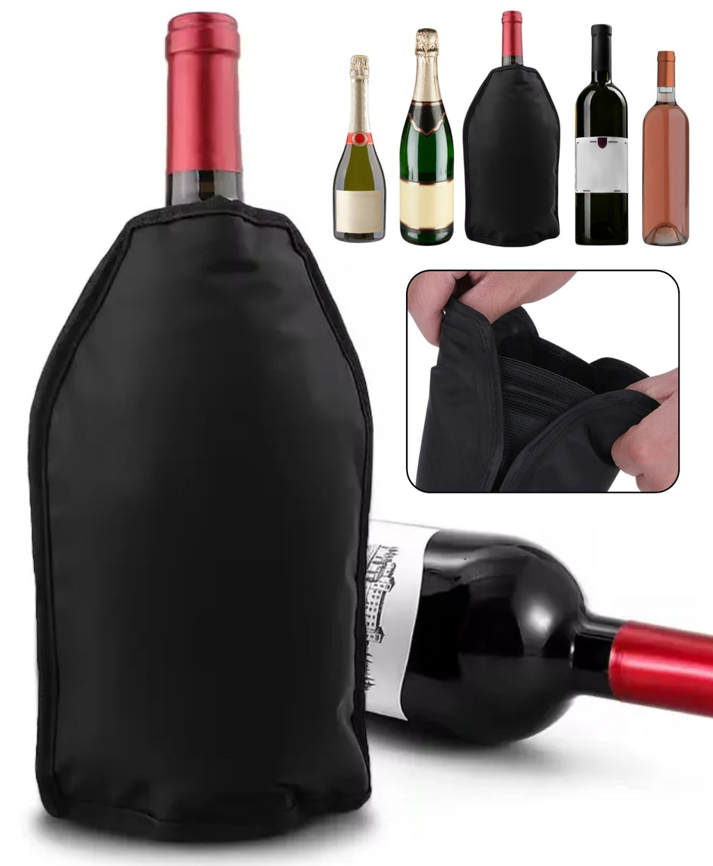 Daquart® | Betonnen Wijnkoeler - Houdt je drinkje koud | Flessenkoeler - Ontworpen voor elke wijnfles | Wine Cooler/Bottle Cooler