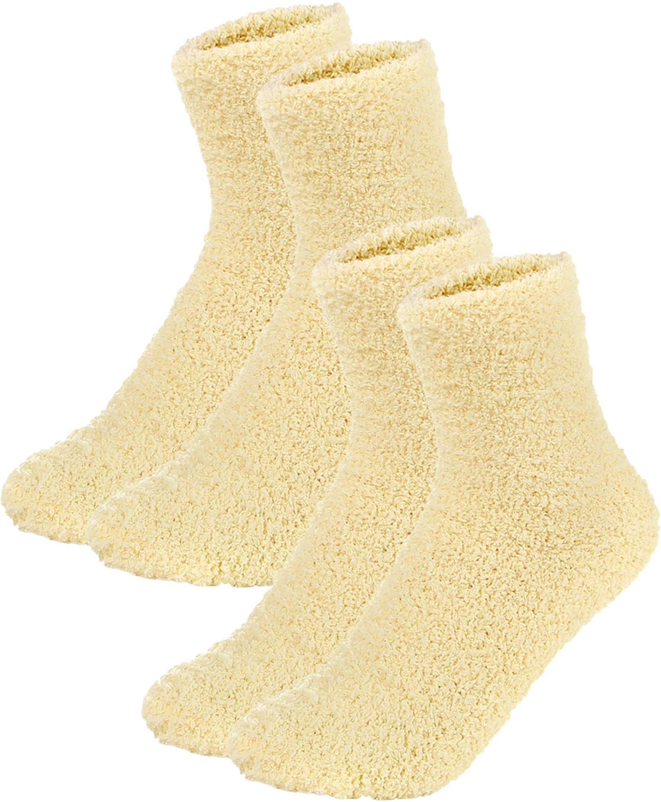 Fluffy Sokken | Geel 2-Pack