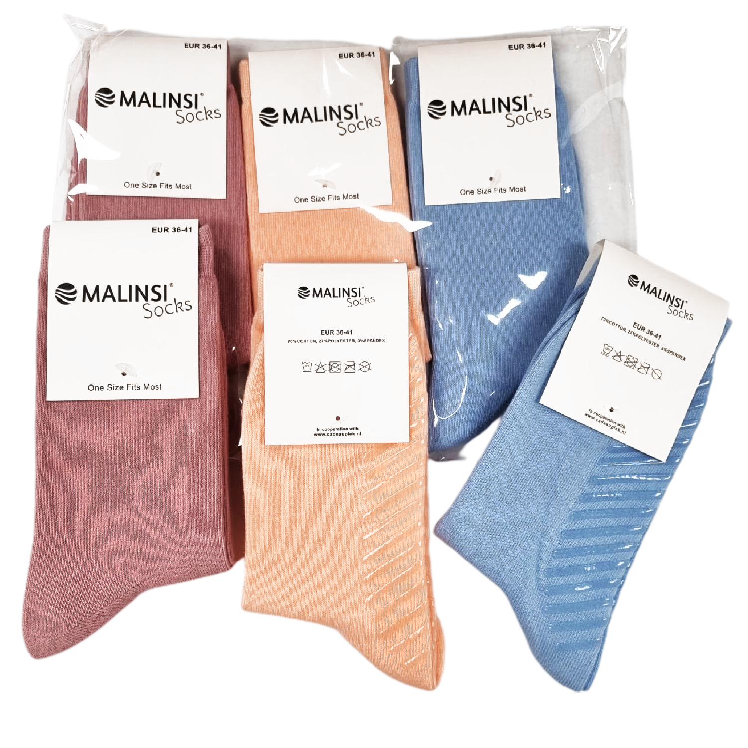 Antislip sokken 3-Pack | 3 Paar Lichte kleuren