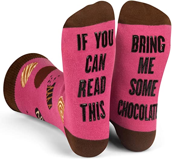 grappige sokken, bring me some chocolate | cadeauplek