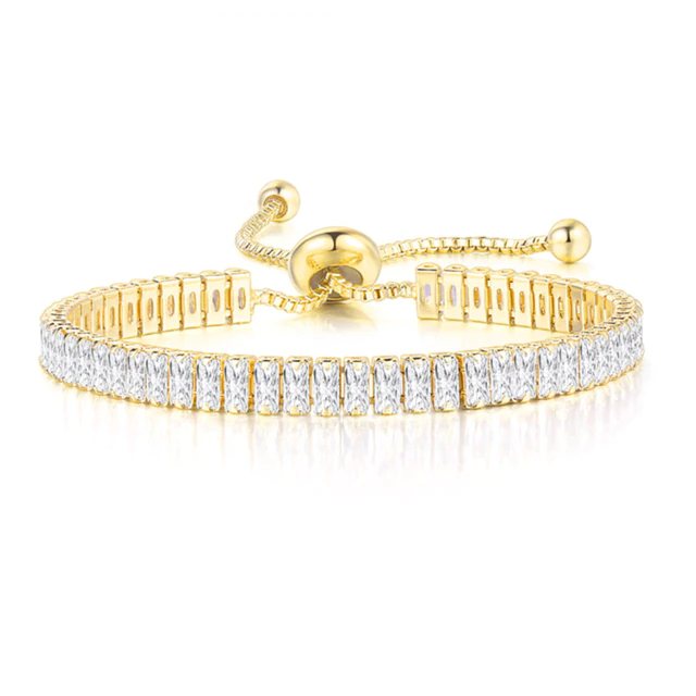 Dames armband goud met zirkonia steentjes | Cadeauplek