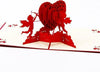 3D Pop-up Wenskaart Cupido, geopend, Witte Achtergrond | Cadeauplek