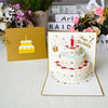 Afbeelding in Gallery-weergave laden, 3D pop-up wenskaart voor verjaardag met taart, geopend | Cadeauplek