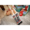 Fluffy kerst huissokken met kerstman, aan voeten | Cadeauplek