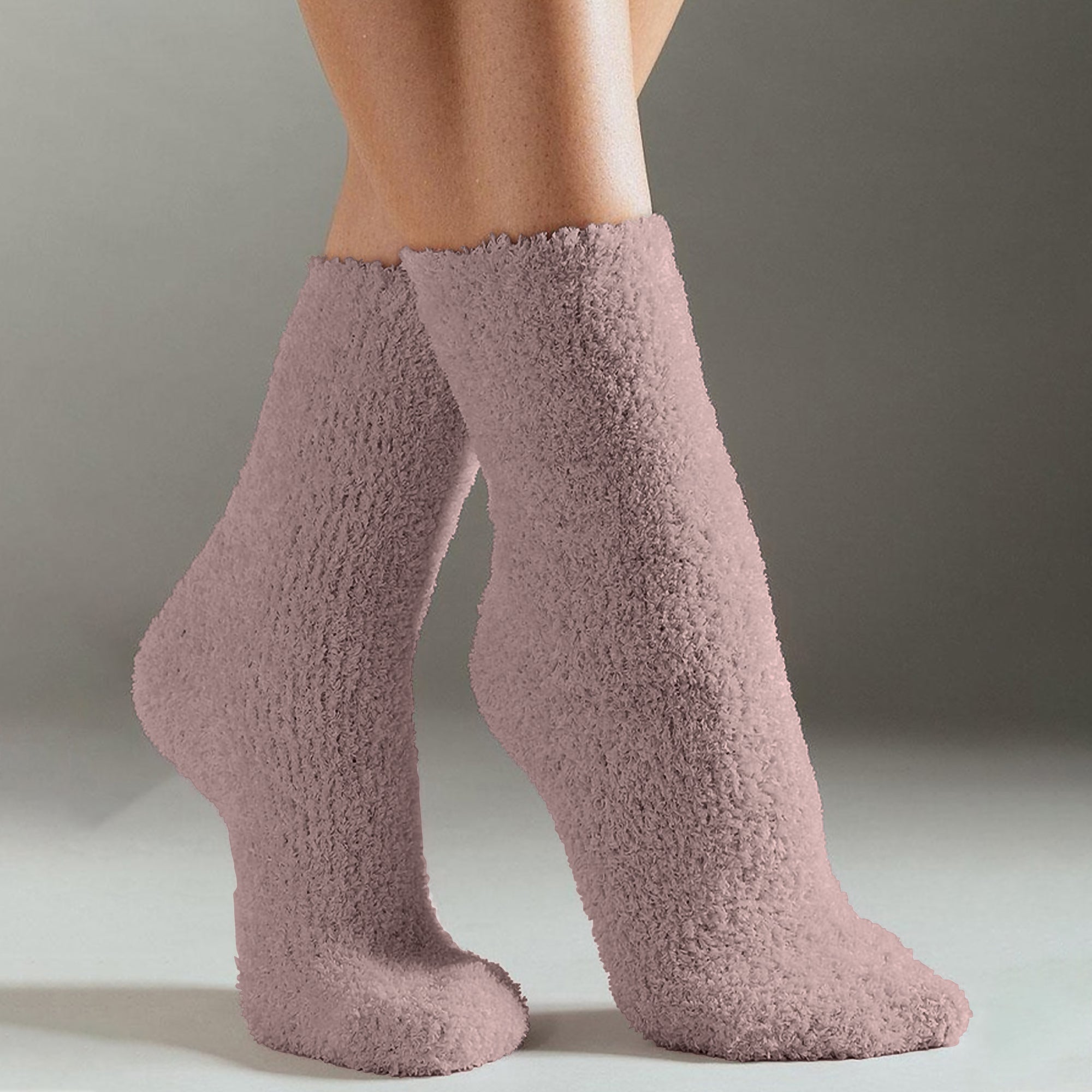Fluffy Sokken | Beige 2-Pack