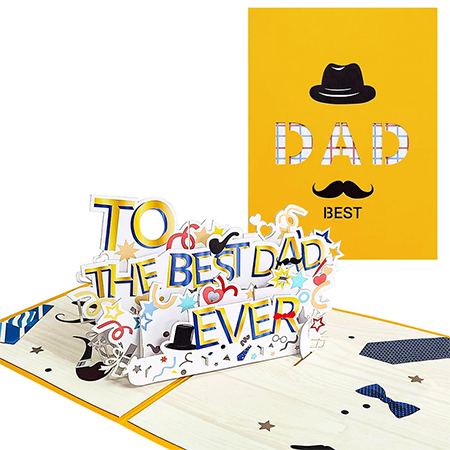 3D Pop-Up Wenskaart | To The Best Dad Ever | Cadeauplek.nl