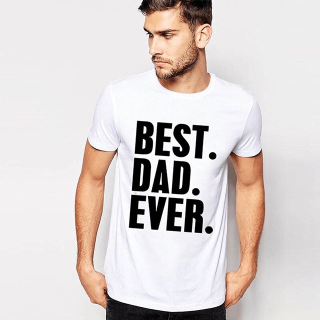 T-shirt voor vader wit BEST. DAD. EVER. | T-Shirt Cadeauplek 