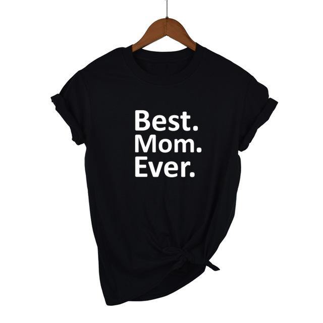T-shirt voor moeder zwart BEST. MOM. EVER. | T-Shirt Cadeauplek