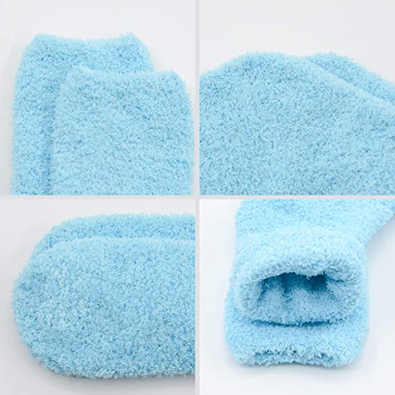 Fluffy sokken turquoise details | cadeauplek