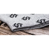 Grappige sokken met dollar tekens grijs details | cadeauplek