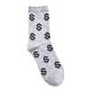 Grappige sokken met dollar tekens grijs | cadeauplek