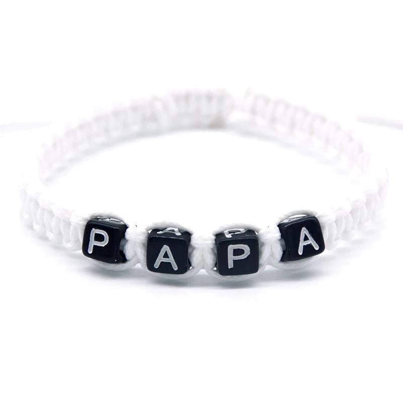 Handgemaakte Armband Papa Vaderdag Cadeau Wit | Cadeauplek
