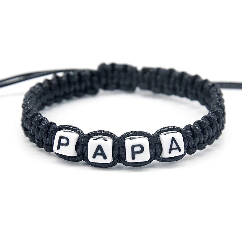 Handgemaakte Armband Papa Vaderdag Cadeau Zwart Detail | Cadeauplek