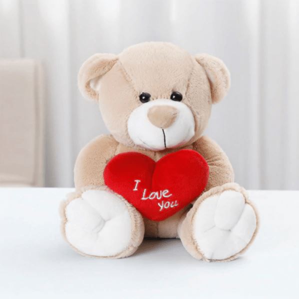 Knuffelbeer licht bruin I Love You | 33cm Cadeauplek