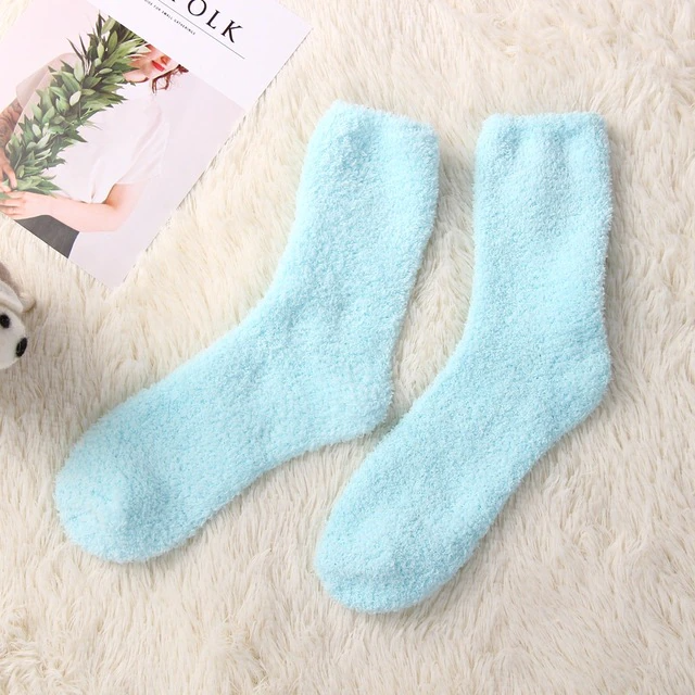Fluffy sokken turquoise | cadeauplek