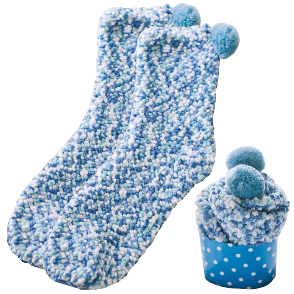 Fluffy huissokken licht blauw | Cadeauplek