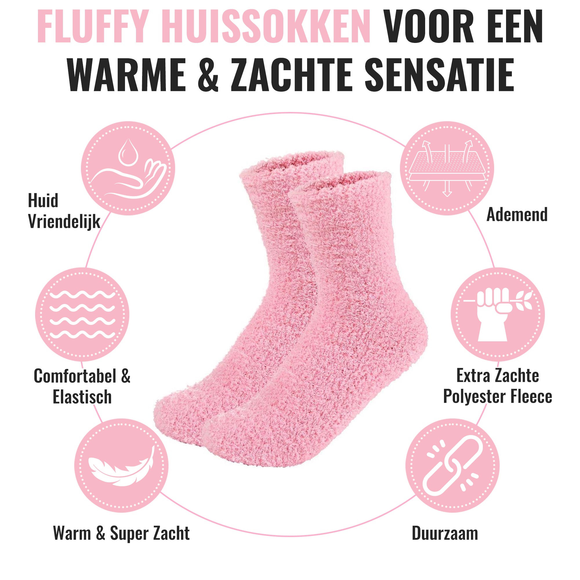 Fluffy Sokken | Licht Roze