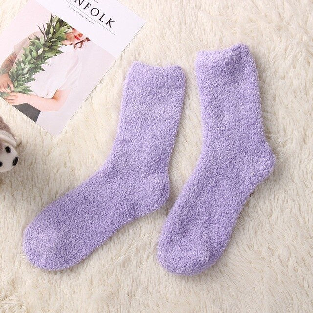 Fluffy sokken paars | cadeauplek