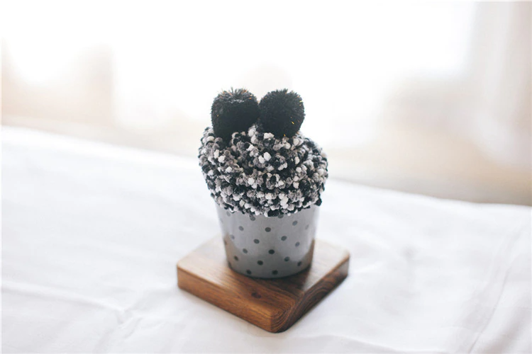 Fluffy huissokken cupcake verpakking zwart | Cadeauplek
